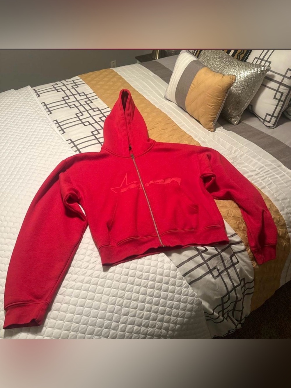 BoohooMAN Bright Red Hoodie with Subtle Logo